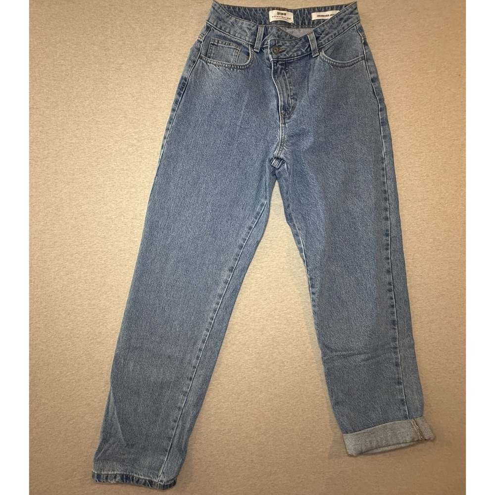Cotton On Cross Over Woman's Jeans. Light Wash Size 4